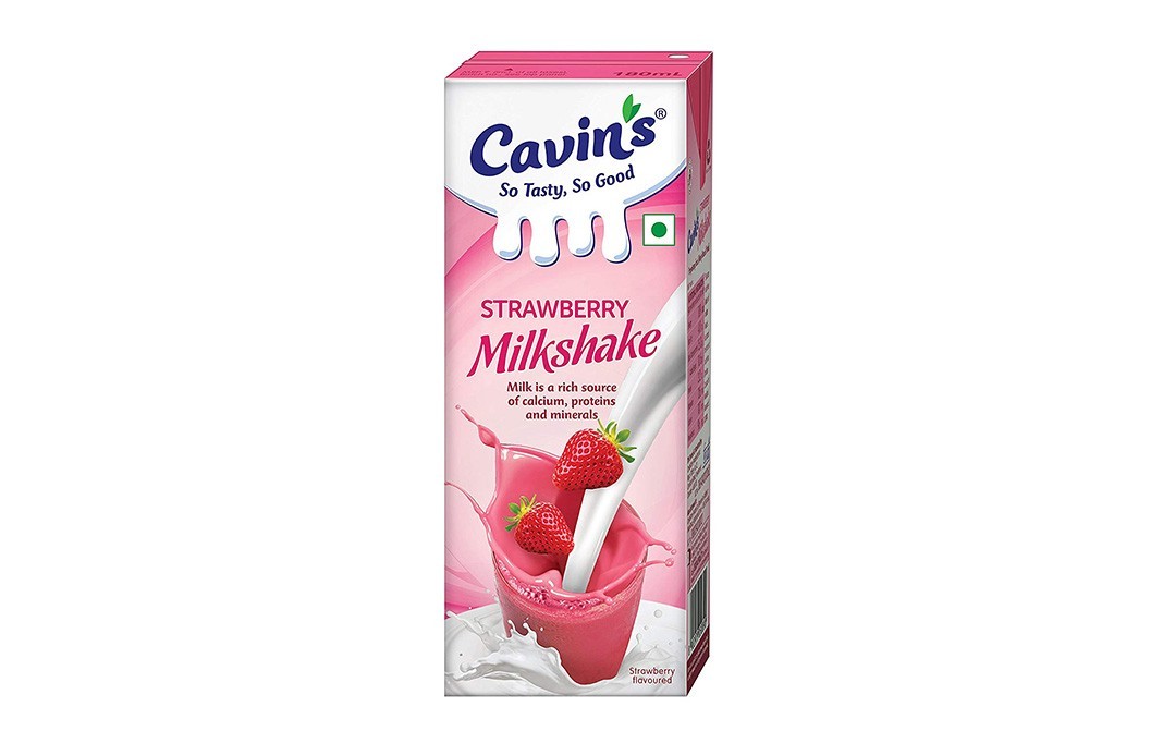 Cavin's Strawberry Milkshake    Tetra Pack  180 millilitre